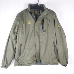 Keevoom Jacket Boys Girls 14-16 Green Youth Winter Ski Snow Coat Polyester Zip